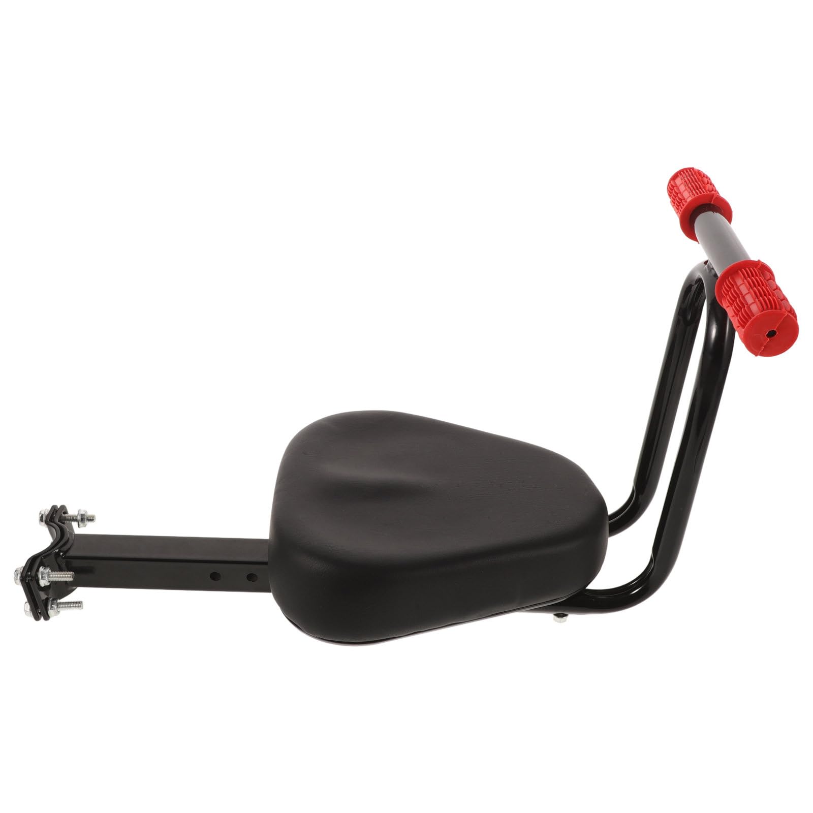 VANZACK Seggiolino Bici Ragazzo Anteriore Nero Manubrio, Metallo | Mountain Bike ed E-bike, Design Ergonomico e Regolabile, Seduta Confortevole per Bambini