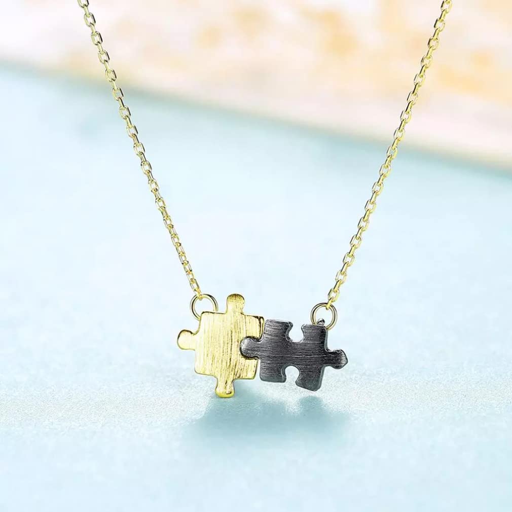 925 Sterlingsilber färbt hängende Halsketten-Frauen-Halsband-Schwarz-Color&Gold-Farben-Schmucksachen