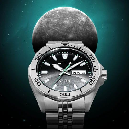 Image of Alba AV3575X1 Planet Mercury Inspired Dial Watch for Men's