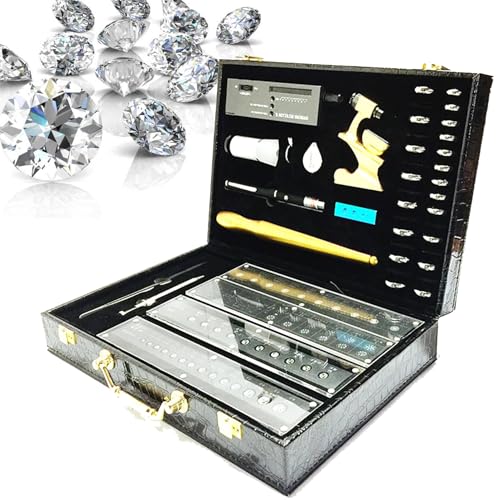 FENOKD Diamond Testing Box,Diamond Selector with Storage Case, Testing Quickly and Precisely, Color Stone Tools for Identifying, Selecting Various Jewelry