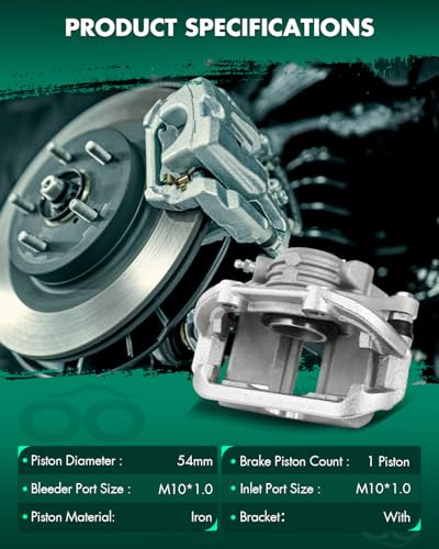 Image of SCITOO 18B4627 Rear Left Disc Brake Caliper w /Bracket Fit For Chev For Caprice 1994-1996,For Chev For Impala 1994-1996, Single Piston