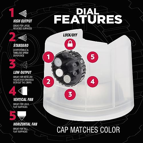 Image of Rust-Oleum Stops Rust Custom 5-in-1 Spray Paint, Matte Clear | Rust Preventive Protective Enamel, Multi Surface (Metal, Wood and More), Adjustable Dial for Better Control, Fast Dry, 6 Pack