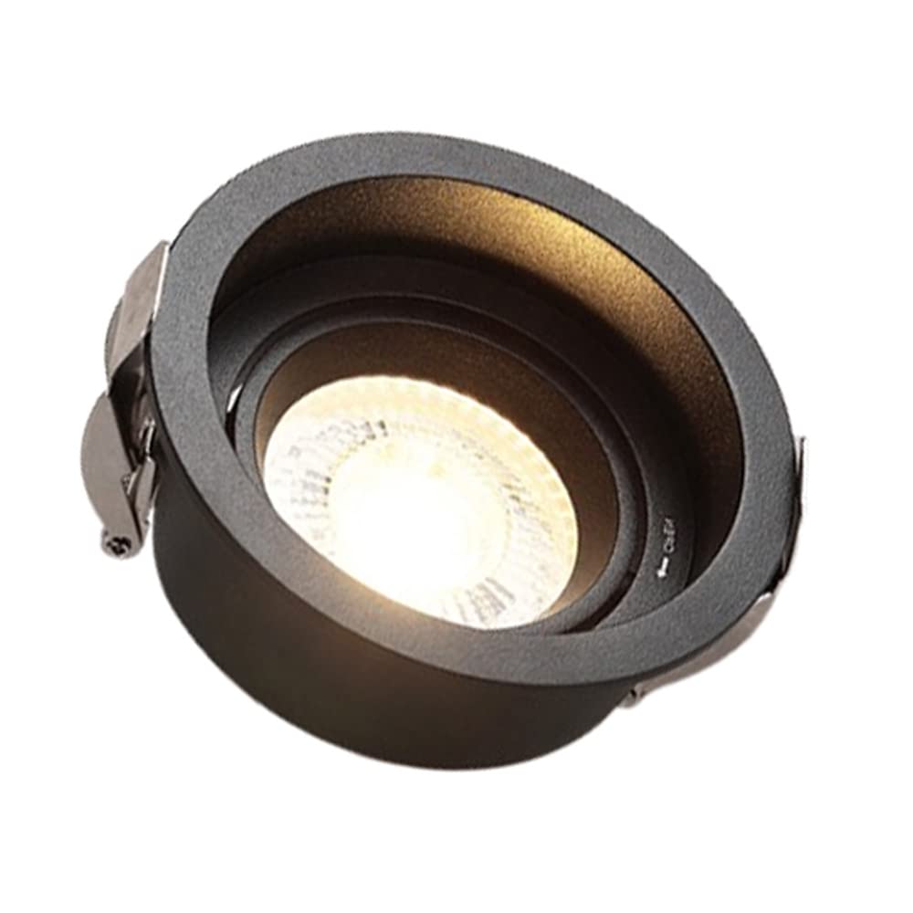 Aioneer Round White Downlight Luminaire, 5W Led Recessed Light Fixtures Ceiling Lights, 3000K-6000K Selectable Daylight Retrofit Downlight Eyeball Retrofit SpotlightA-4000K