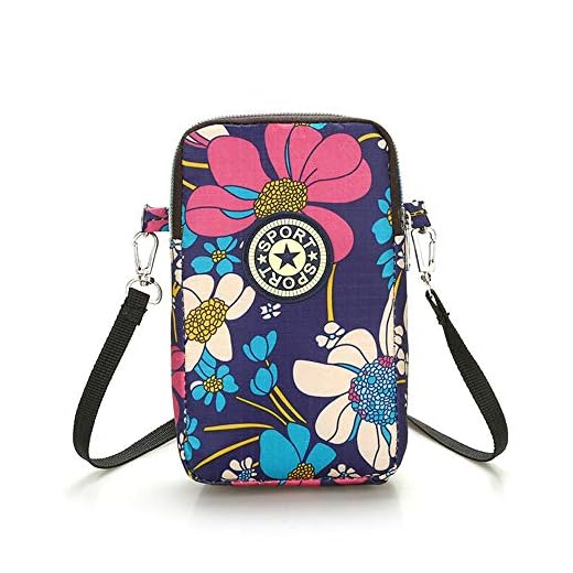 Longsing Bolso del Teléfono Mujer Monedero del Teléfono Bolsa Ligera para Teléfono Multifuncional 17 * 10cm
