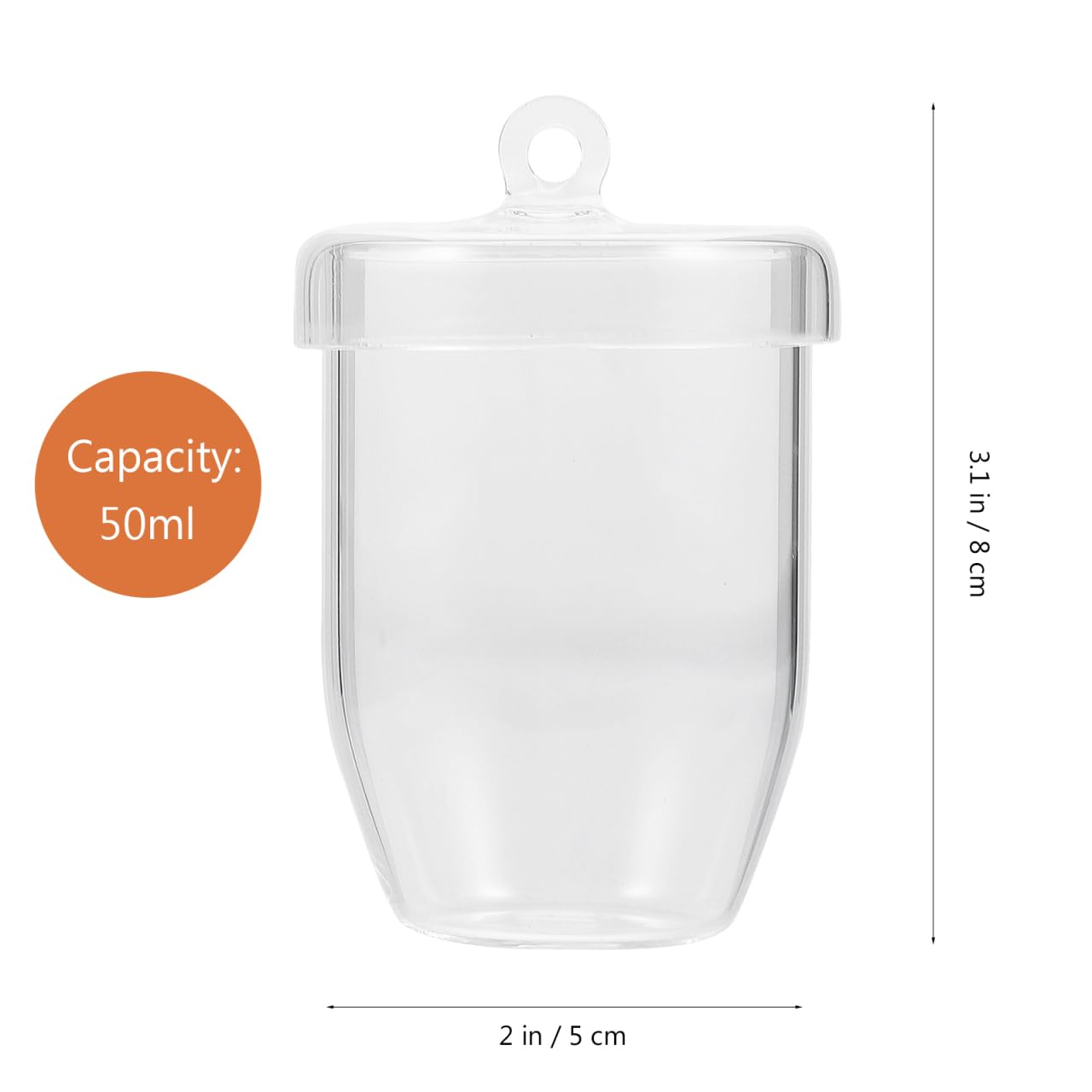 Creuset en Quartz Pur avec Couvercle, Résistant À Haute Température pour Fusion De Métaux Précieux Et Expériences Scientifiques, Taille Compacte 8 X 5 X 5 Cm