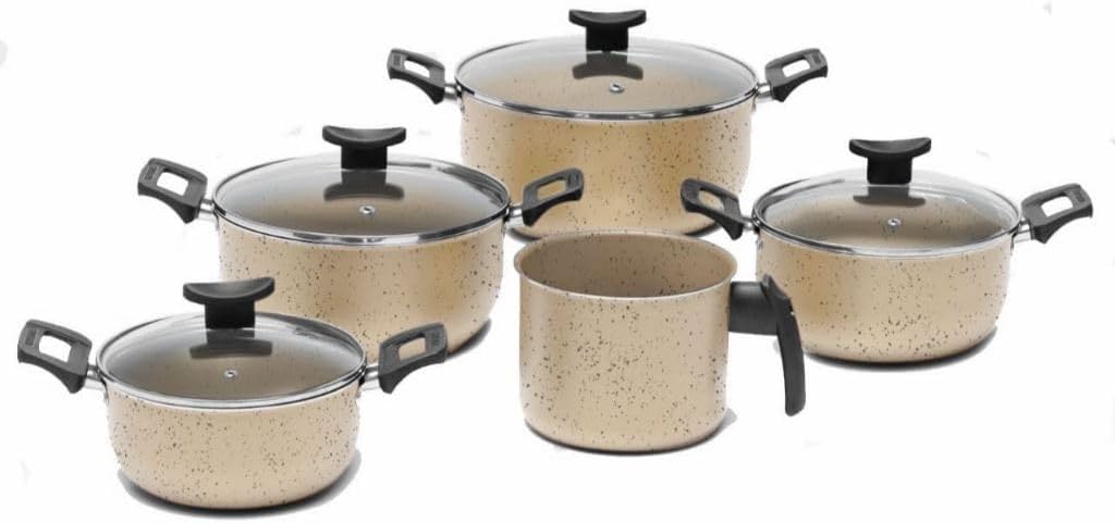 Conjunto Panela Caçarolas Antiaderente Teflon Tampa De Vidro... - imagem principal do produto