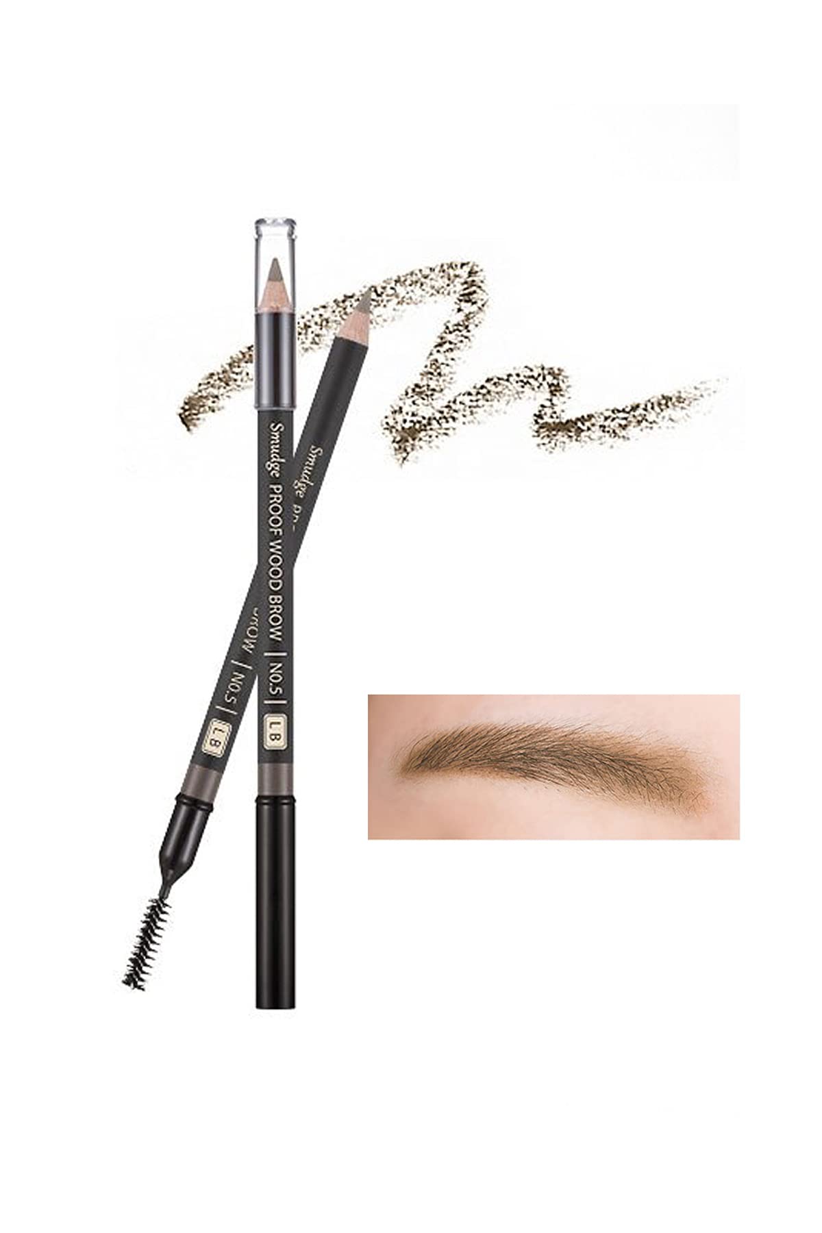 MISSHA Bulaşmayan Kalıcı Doğal Kaş Kalemi Smudge Proof Wood Brow (Light Brown)
