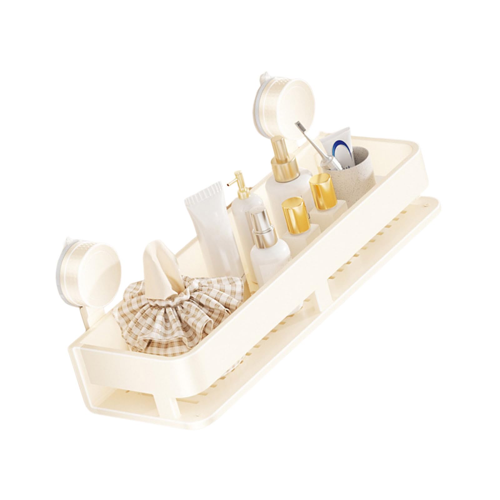 TFAOYS Space Saving Shower Rack Organiser with Drain Holes Nonslip Bathroom Shelf Waterproof Shampoo Holder Space Saving Shower Rack