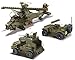 Sluban M38-B0208 Blocks Army Bricks Toy Hind Helicopter, T-90 Main Battle Tank, Army Personnel Carriers, Army Je-ep, Prowl Car,1 Set, 25.2
