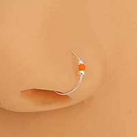 Vista 9 de Cuentas de anillo de nariz falsas Turquoise Bead Silver