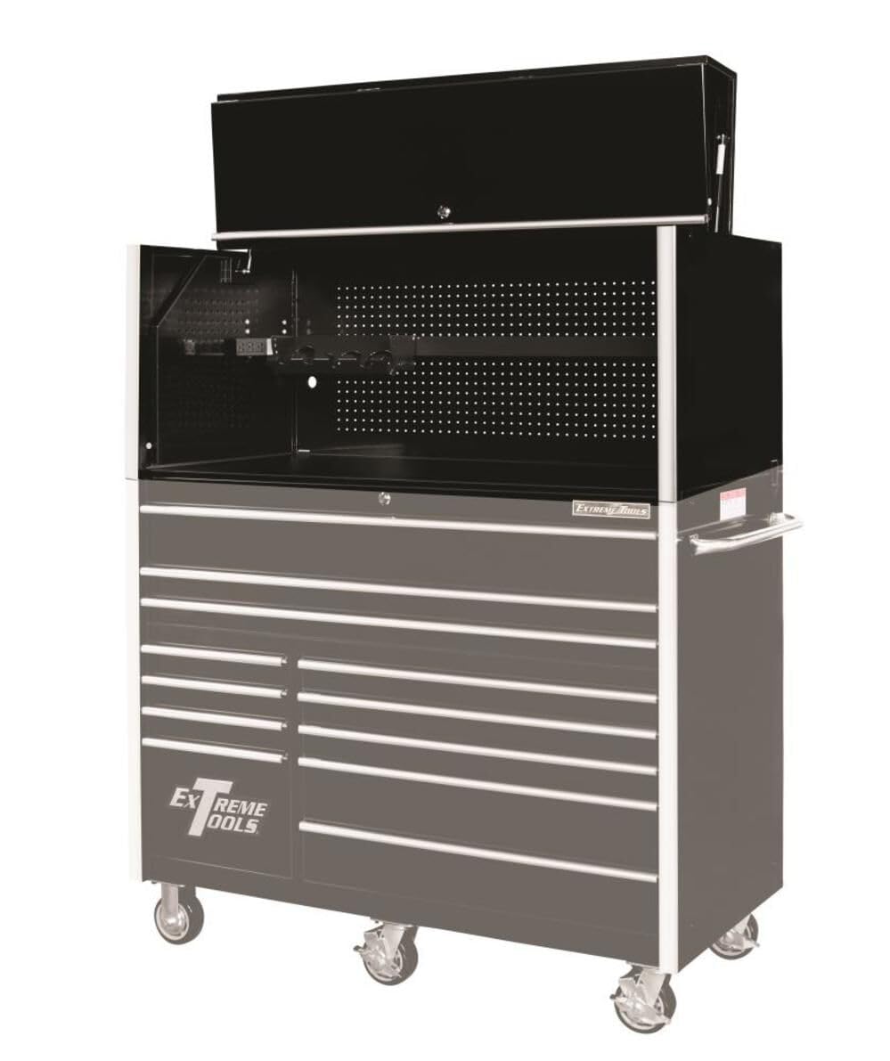 Extreme Tools RX552501HCBK Pro Hutch To Roller Cabinet, Black