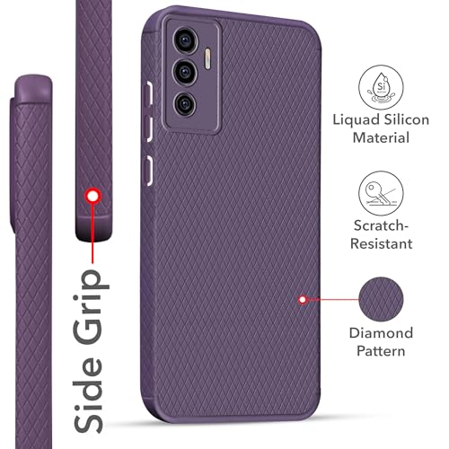 Image of Jkobi Back Cover Case for Vivo V23e 4G | 5G (Liquid Silicone | Side Grip | Camera Protection)