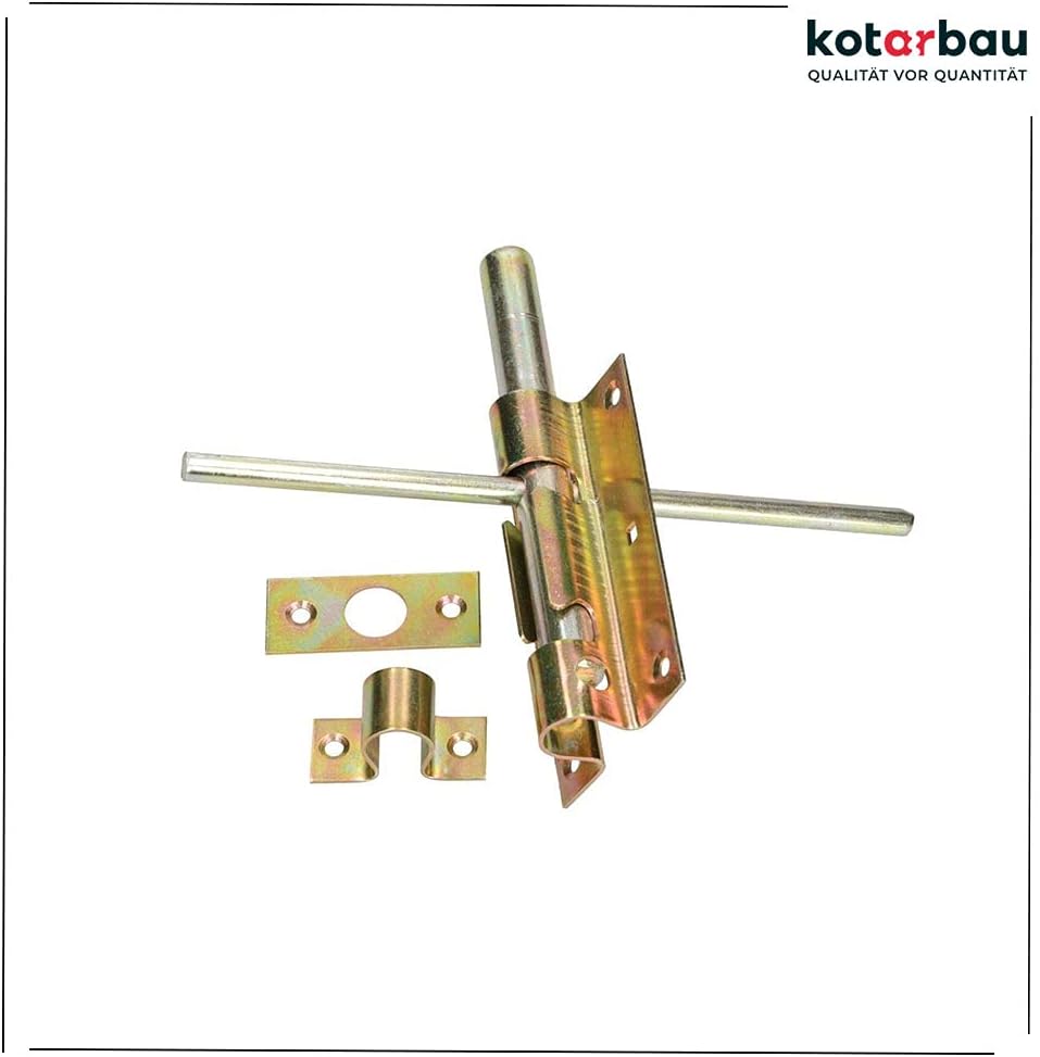 KOTARBAU® 140 mm (5.51 in) Double-Sided Lever Bolt Gate Latch Door Latch Lock Barrel Bolt Shed Barn Galvanized Yellow