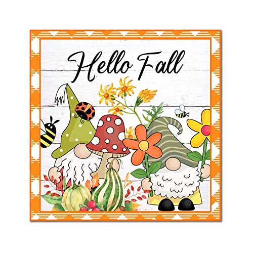 Plaque murale en bois Hello Fall de 35,6 cm aux finitions classiques - 2