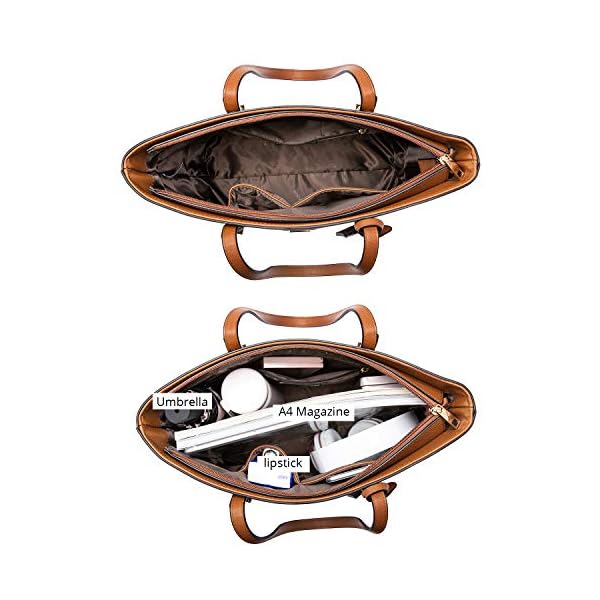 Handbags-for-Women-Shoulder-Bags-Tote-Satchel-Hobo-3pcs-Purse-Set LOVEVOOK Purses for Women Classic Shoulder Tote Satchel Hobo Bags 3pcs Handbags Gift for Her Brown