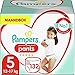 Pampers Pannolini per bambini, taglia 5 (12-17 kg), protezione premium, per bambini, 132 pannolini con tasche di protezione e fermo (confezione può variare)