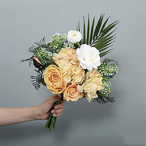 Bouquet de fleurs artificielles blanches à tige douce pour composition florale
