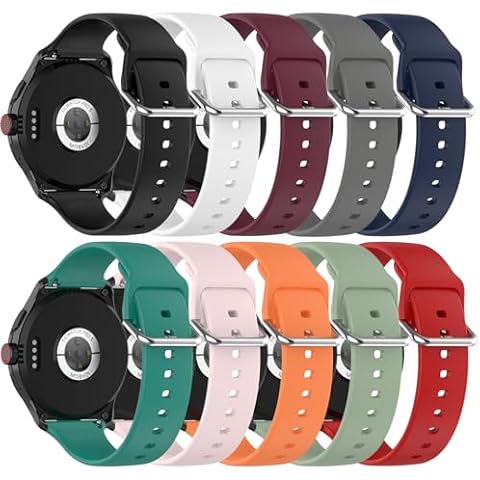 E ECSEM Bands Compatible for iTouch Air 4 Replacement Wristbands, Colourful Silicone Bracelet Quick Release Strap Arm Bands for iTouch Air 4 Smart Watch 41MM, Soft and Durable (10Colors) Cover