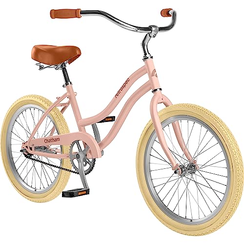 Retrospec Chatham 20” & 24” Kids’ Beach Cruiser Bike 20 or 24inch Wheel Childrens Bicycle for 6-8 and 8-11 Year Old Girls and Boys with Coaster Brake, Adjustable Seat and Handlebars