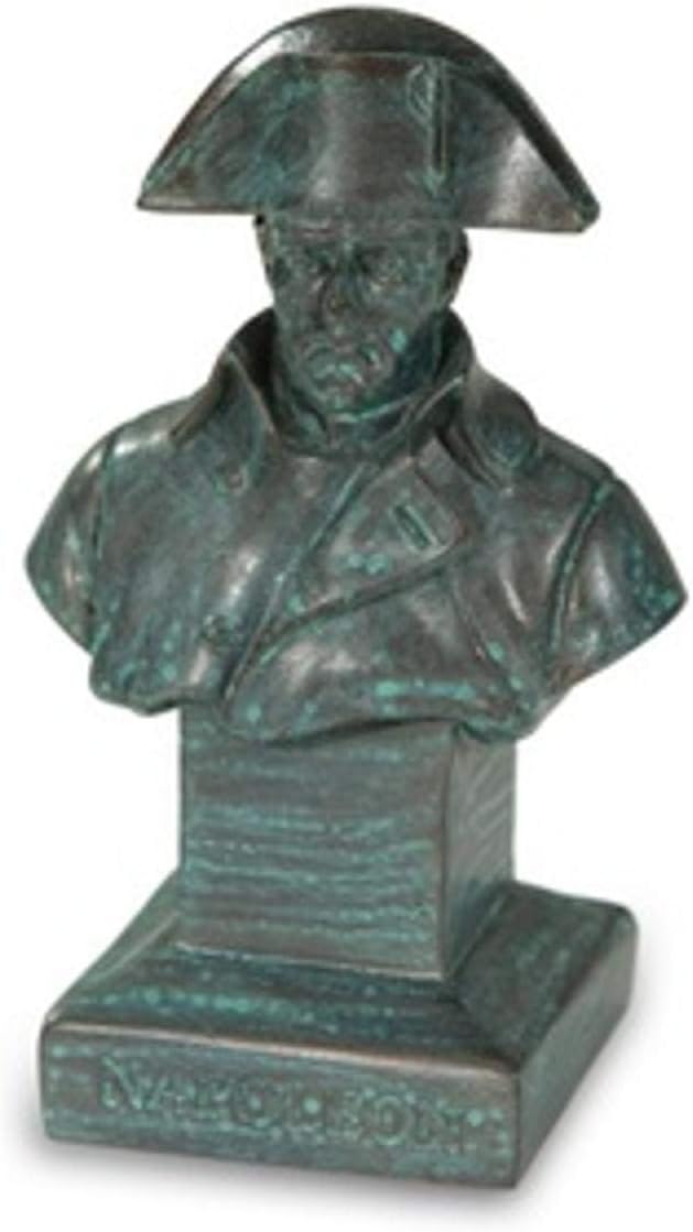 Napoleon Bust with Bronze Shade Green Coat