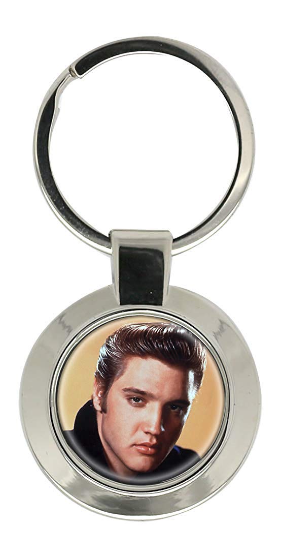 Giftshop Uk Unisex Silver Coloured Metal Elvis Presley Key Ring