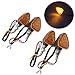 SFONIA 4pcs Intermitentes Indicadores de Motocicleta 15LED Luces de Señal de Vuelta 12V Universal Impermeable para Moto Scooter Quad Cruiser Off Road