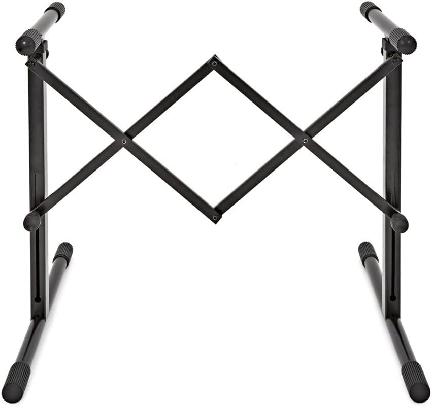 gear4music Universal Stand assembled, angled view