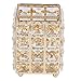 Makeup Brush Holder, Acrylic Make Up Storage Cup Organizer, European Style Make Up Crystal Cosmetics Brushes Cup for Bathroom Home Bedroom Office (Gold)