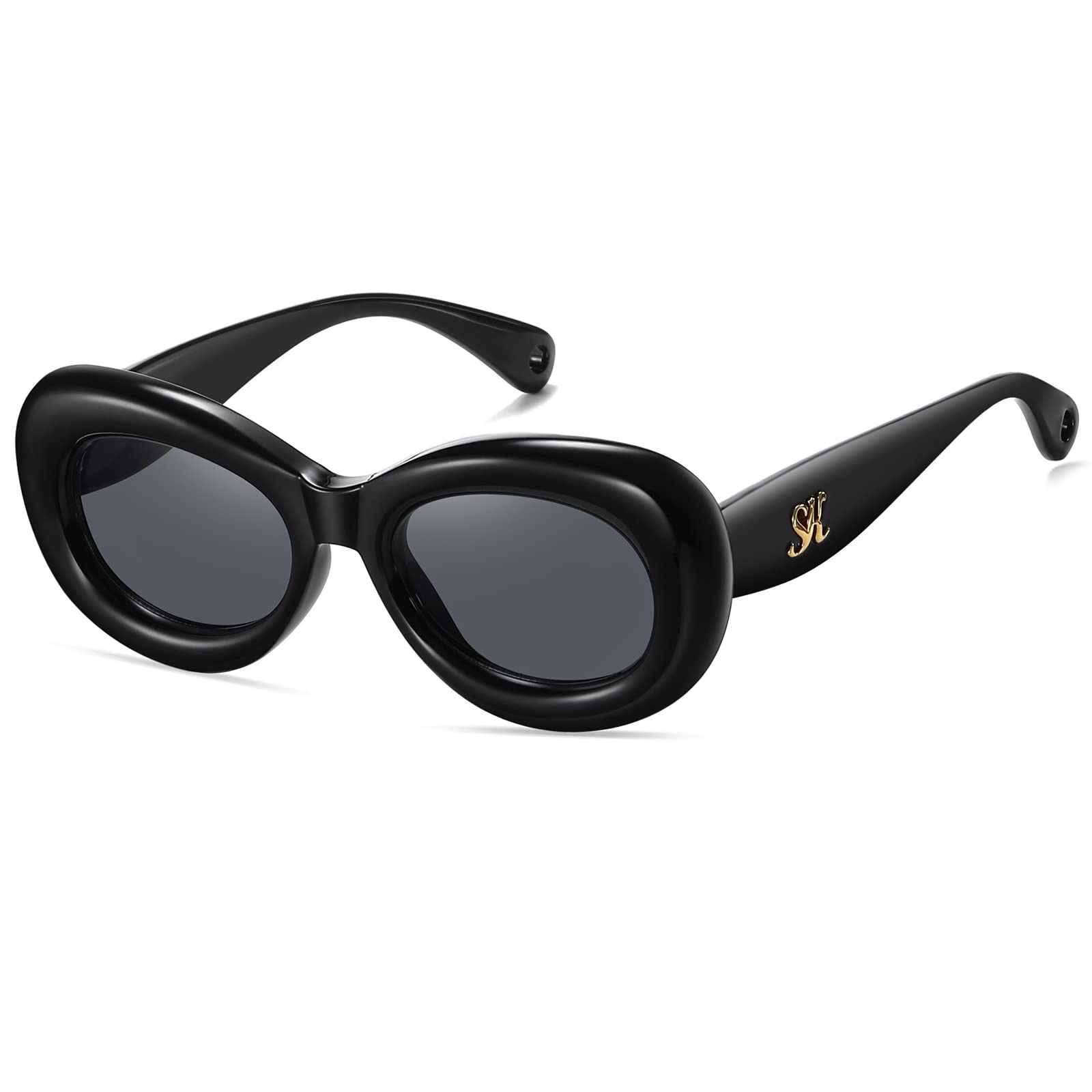 SHEEN KELLY Retro Oval Gafas de sol Mujeres Hombres de moda Lindo Gafas Círculo Redondo Fiesta Colorido Gafas