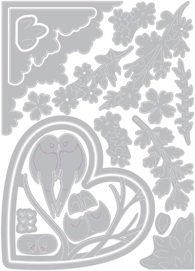 Individual Sizzix Thinlits Love Birds Shadow Box Dies