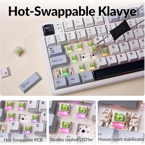 Image of Aula F108Pro Wireless Mechanical Gaming Keyboard with Display Reaper Switch