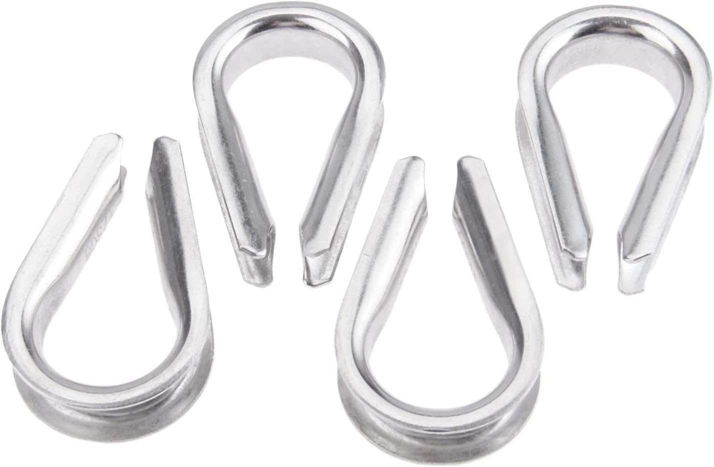 4Pcs 1/2" Wire Rope Chain Thimble for Boat Rigging Anchor Boat Terminating Splicing 316 Stainless - Image 7