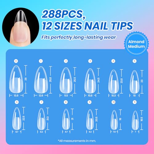 Image of Beetles Deal Box Gel Nail Polish Kit with U V Light - 35 Colors Gel Polish 288 Pcs Almond Nail Tips 88 Pcs Creative Flow Nails Kit with TPO&HEMA Free Base Matte /Glossy /Glitter Top Coat DIY Gifts