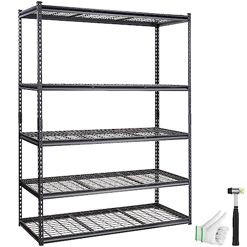 VEVOR Storage Shelving Unit, 5-Tier Adjustable, 2000 lbs Capacity, Heavy Duty Garage Shelves Metal...