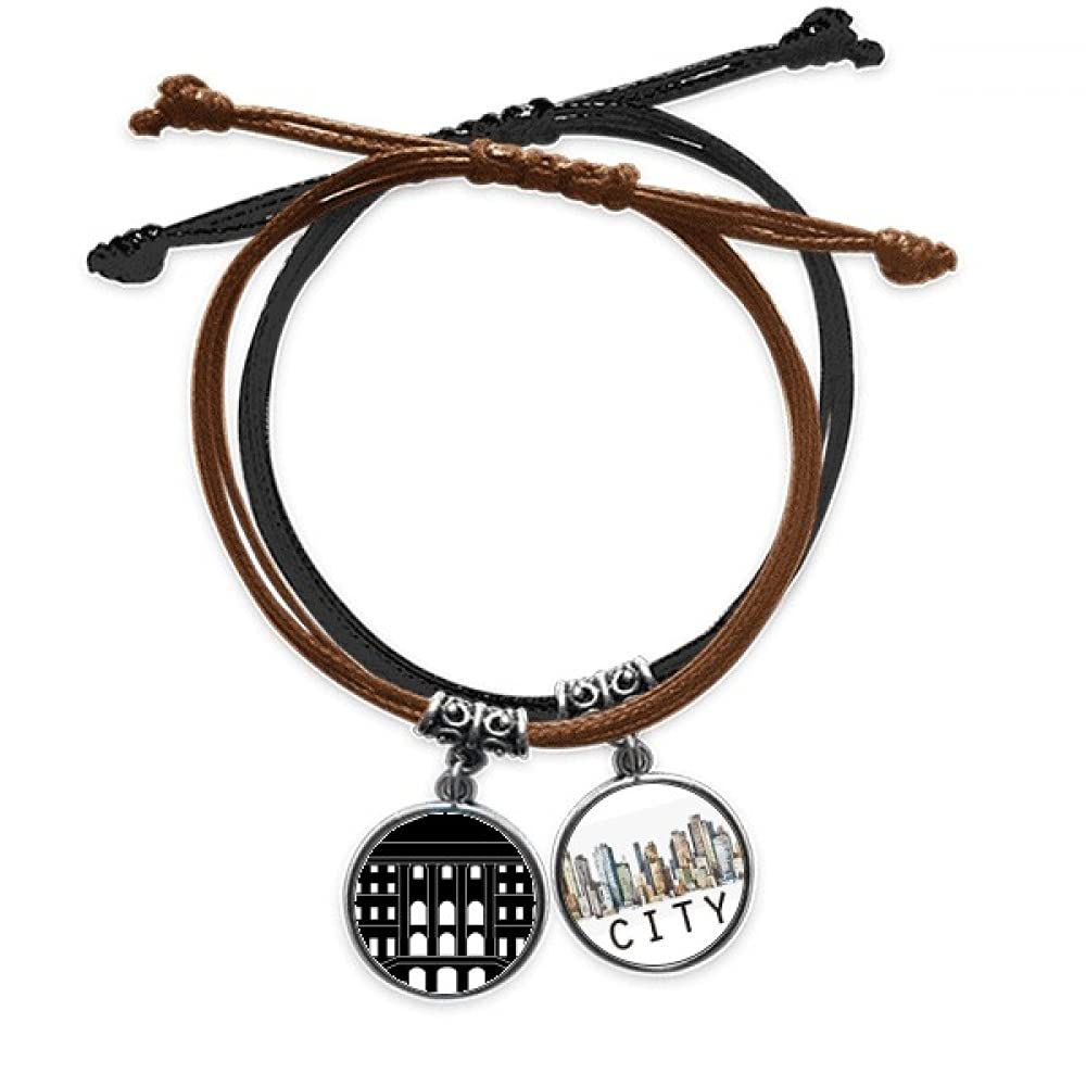 Bracelet corde main cuir Sidi : renforcement architecture historique - 3