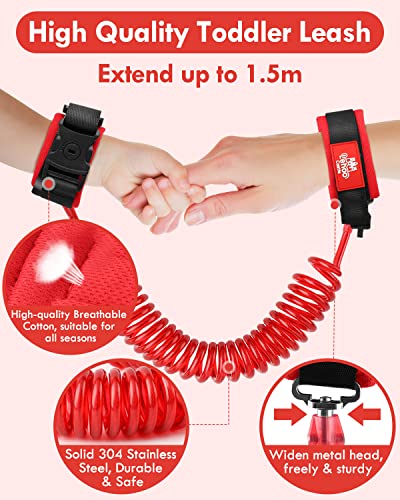 Lehoo Castle Toddler Harness With Leash, 4-In-1 Toddler Leash With Anti Lost Wrist Link For Toddlers, Kid Leashes For Girls, Baby Leashes For Toddlers (Minnie) #TOP4