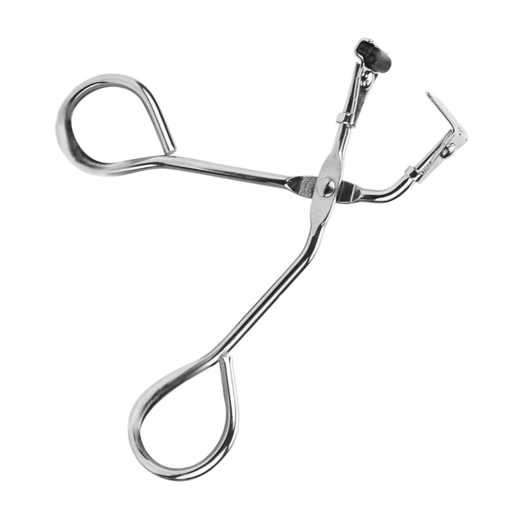 Wimpernzange aus Edelstahl, Silber, Gebogene Form, 1 Stück