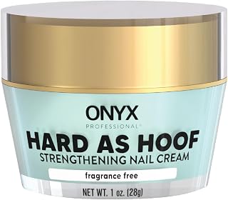 Onyx Professional Hard As Hoof Unscented Nail Strengthening Cream - Strengthens Brittle Nails, Stops Splits Chips Cracks, Promotes Growth 1oz