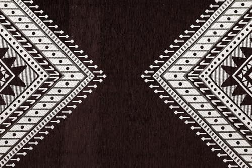 Image of VAS COLLECTIONS Designer Superfine Chenille Carpet | 500 GSM Velvet Carpet /Area Rug /Durries with Fine Yarn for Living Room, Bedroom, Runner| 150x210 cm or 5x7 ft, Maroon