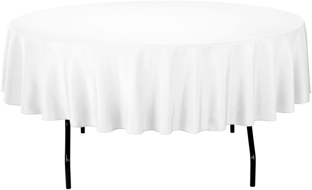 100% Cotton Table Cover for Holiday, Family Gatherings, Christmas Dinner-(Oval) Tablecloth (60-Inch x 84-Inch Oval, White)- Machine Washable.