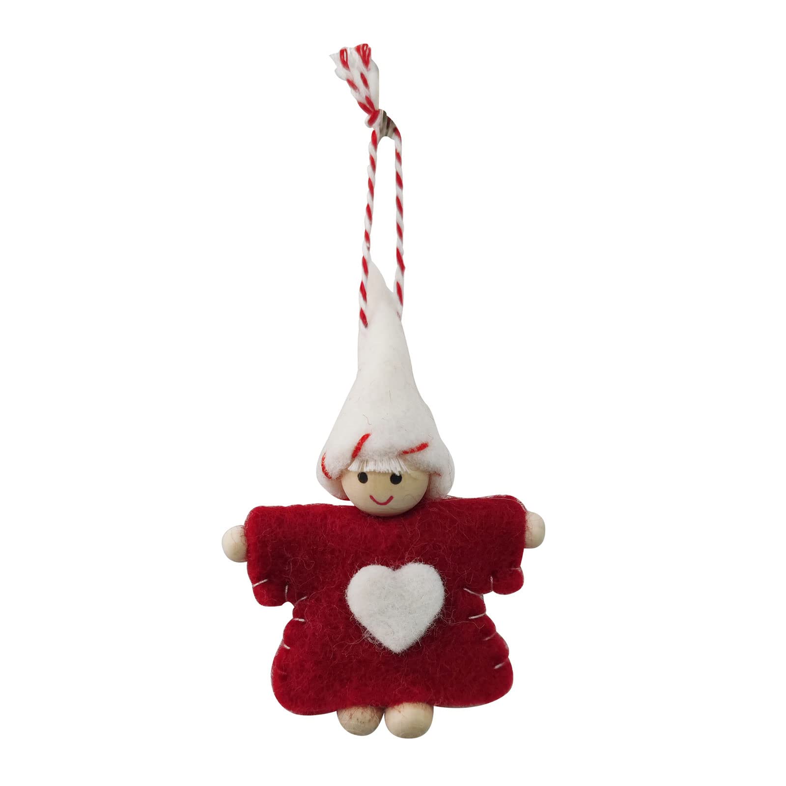 Pendentifs poupées de Noël (lot de 10) suspensions en tissu doux pour décoration de maison