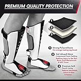 Valour Strike Shin Guards for Kickboxing Muay Thai MMA Karate Martial Arts Taekwondo or Kick Boxing | Sparring Pads to Guard Leg Foot & Instep | Protective Equipment for Safe Support in Training - Image 2