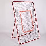 Pitch Back Baseball Rebounder Net, Softball/Baseball Bounce Back Net for Throwing and Pitching Practice, Adjustable Rebounder Net Trainer, 6 x 4 Feet