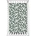 Eucalyptus Themed Fitted Mini Crib Sheets,Portable Mini Crib Sheets Soft Toddler Mattress Sheet Fitted - Crib Mattress Sheet or Toddler Bed Sheet,24â€œ x38â€œ,Laurel Green and White