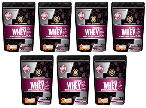 Image of Best Whey Body building Protein powder Isolate 90% | for Men & Women | (7 kg, Mango)