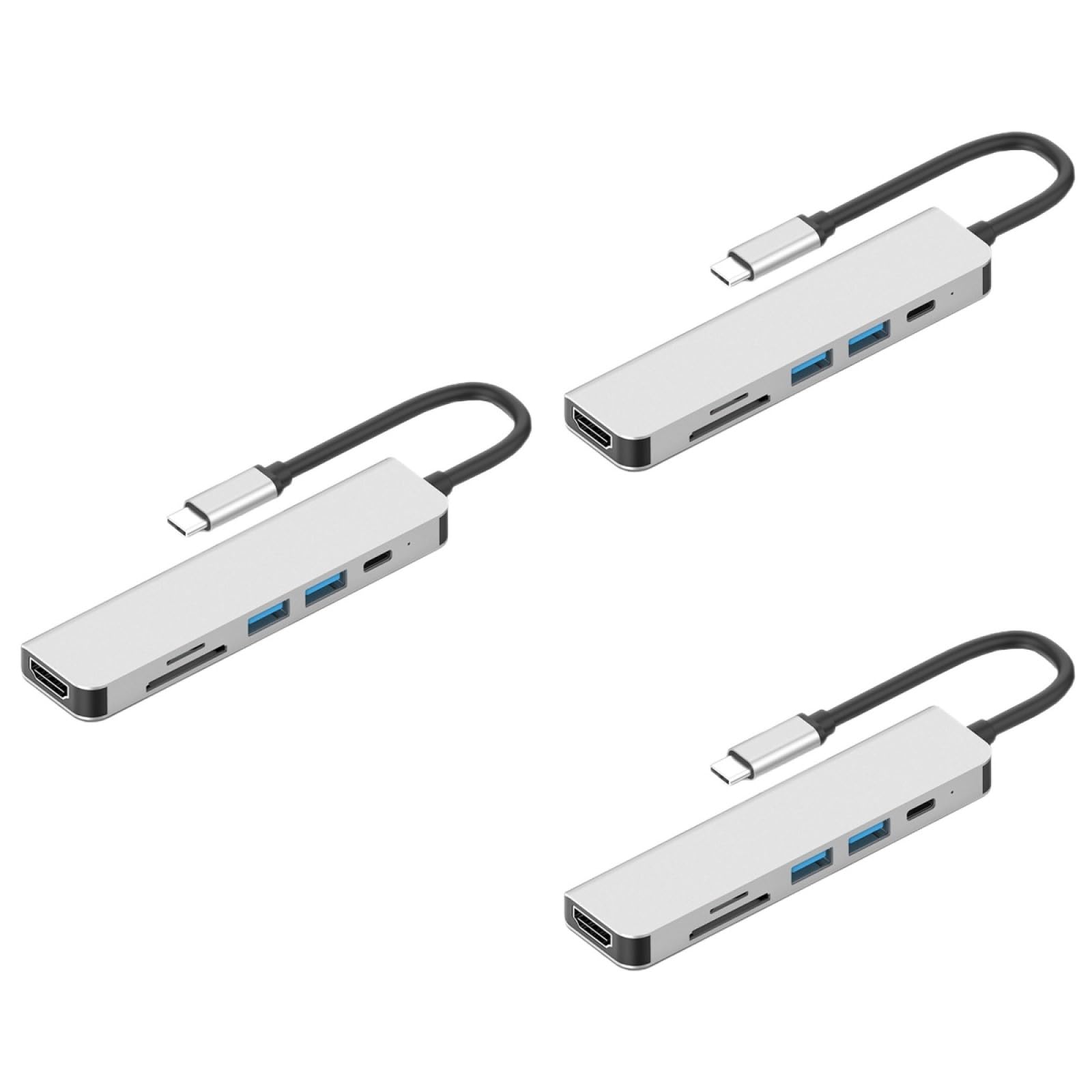 BESTonZON 3pièces Type- Multifonction Pd avec Lecteur De Cartes Adaptateur USB c Portable pour Pc Et Écran Station Accueil Durable