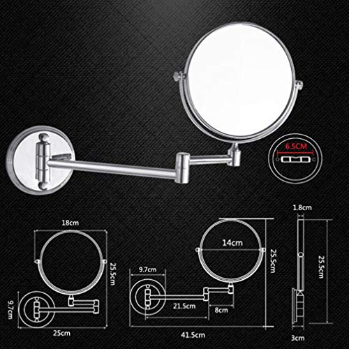 Miroir de courtoisie grossissement 3X extensible pour maquillage - 7