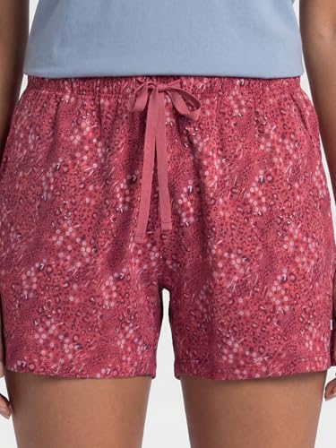 Image of Enamor Drawstring Mid Thigh Length Mid Rise Basic Shorts - Relaxed Fit, Super Soft Cotton - E062