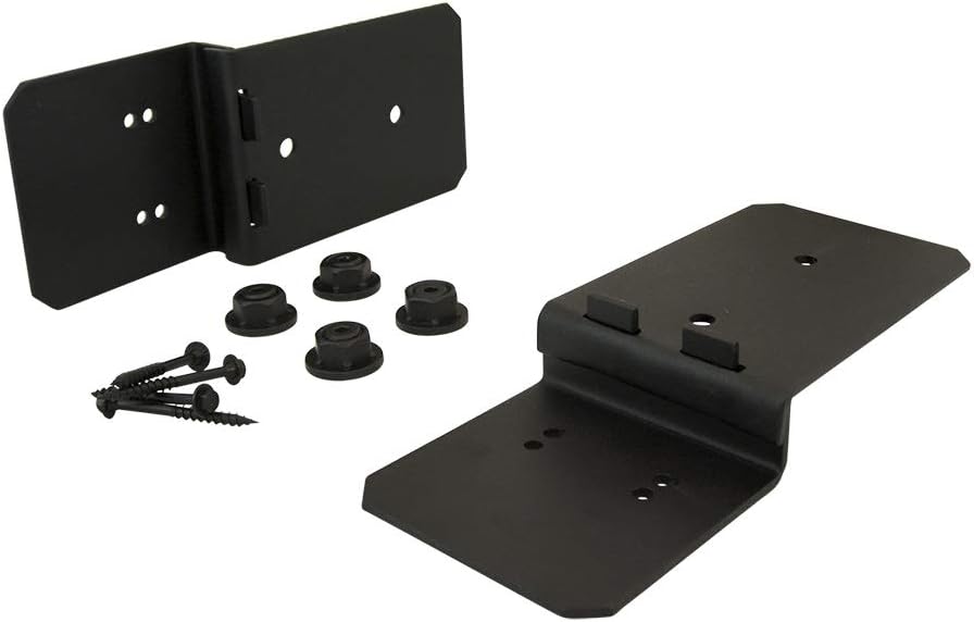 OZCO 51737 Ironwood 8-inch Post to Beam Bolt Inline Connector (2 per Pack) , Black