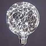 Wintergreen Lighting LEDimagine Fairy String Light Bulb, LED Globe Light Pendant, Cool White G125 Bulb With E26 Base